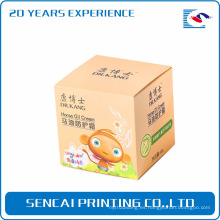 Caja de papel cosmética popular de la crema del aceite del caballo de Sencai